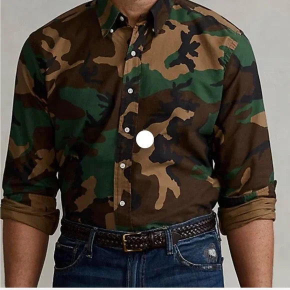 Ralph Lauren Men's Green Camouflage Shirt Jacket - Picture 4 of 4